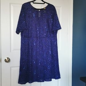 Lace party dress with sequins.